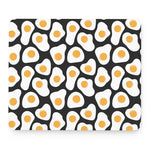 Black Fried Eggs Pattern Print Mouse Pad