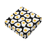 Black Fried Eggs Pattern Print Outdoor Seat Cushion Cover