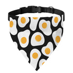 Black Fried Eggs Pattern Print Over The Collar Dog Bandana