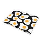 Black Fried Eggs Pattern Print Pet Cooling Mat Cover