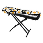Black Fried Eggs Pattern Print Piano Keyboard Cover