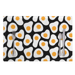 Black Fried Eggs Pattern Print Placemat