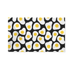 Black Fried Eggs Pattern Print Polyester Flag