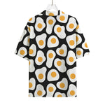 Black Fried Eggs Pattern Print Rayon Hawaiian Shirt