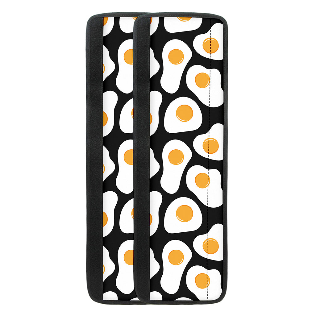 Black Fried Eggs Pattern Print Refrigerator Handle Covers