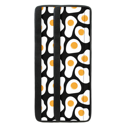 Black Fried Eggs Pattern Print Refrigerator Handle Covers