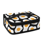 Black Fried Eggs Pattern Print Small Lunch Bag