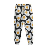 Black Fried Eggs Pattern Print Sweatpants