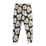 Black Fried Eggs Pattern Print Sweatpants