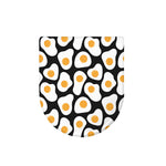 Black Fried Eggs Pattern Print Toilet Lid Cover