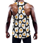 Black Fried Eggs Pattern Print Training Tank Top