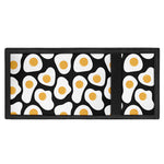 Black Fried Eggs Pattern Print Trifold Wallet