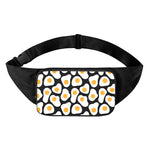 Black Fried Eggs Pattern Print Waist Bag
