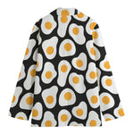 Black Fried Eggs Pattern Print Women's Blazer