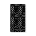 Black Geometric Cube Shape Pattern Print Baby Crib Sheet