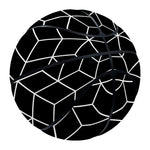 Black Geometric Cube Shape Pattern Print Basketball