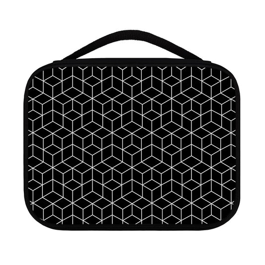 Black Geometric Cube Shape Pattern Print Classic Bible Case