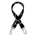 Black Geometric Cube Shape Pattern Print Dog Seat Belt