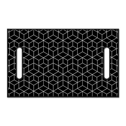 Black Geometric Cube Shape Pattern Print Golf Cart Seat Cover