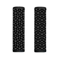 Black Geometric Cube Shape Pattern Print Handle Covers