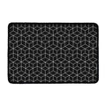 Black Geometric Cube Shape Pattern Print Kitchen Mat