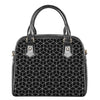 Black Geometric Cube Shape Pattern Print Shoulder Handbag