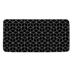 Black Geometric Cube Shape Pattern Print Towel