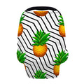 Black Geometric Pineapple Pattern Print Baby Seat Cover