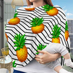 Black Geometric Pineapple Pattern Print Baby Seat Cover