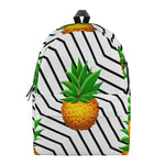 Black Geometric Pineapple Pattern Print Backpack