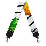 Black Geometric Pineapple Pattern Print Bag Strap
