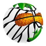 Black Geometric Pineapple Pattern Print Basketball