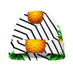Black Geometric Pineapple Pattern Print Beanie
