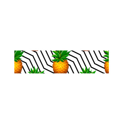 Black Geometric Pineapple Pattern Print Bed Runner