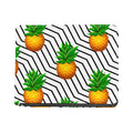 Black Geometric Pineapple Pattern Print Bifold Wallet