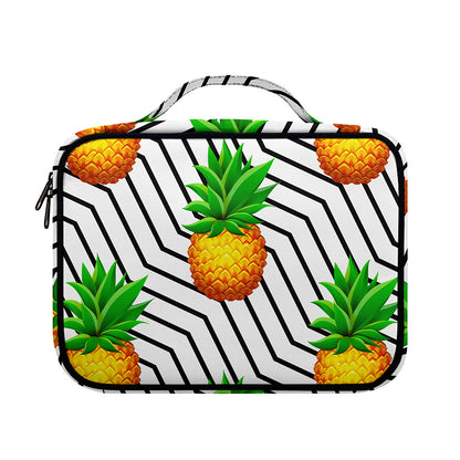 Black Geometric Pineapple Pattern Print Briefcase Bible Bag