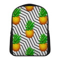 Black Geometric Pineapple Pattern Print Casual Backpack