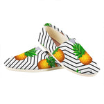 Black Geometric Pineapple Pattern Print Casual Shoes