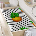 Black Geometric Pineapple Pattern Print Changing Pad Cover