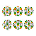 Black Geometric Pineapple Pattern Print Coaster Set