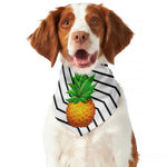 Black Geometric Pineapple Pattern Print Dog Bandana