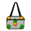 Black Geometric Pineapple Pattern Print Double Strap Bible Bag