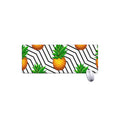 Black Geometric Pineapple Pattern Print Extended Mouse Pad