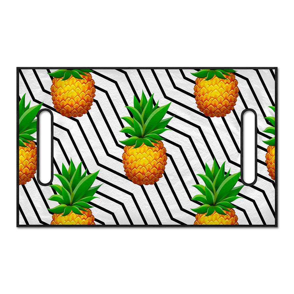 Black Geometric Pineapple Pattern Print Golf Cart Seat Cover