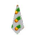 Black Geometric Pineapple Pattern Print Hand Towel