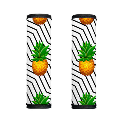 Black Geometric Pineapple Pattern Print Handle Covers