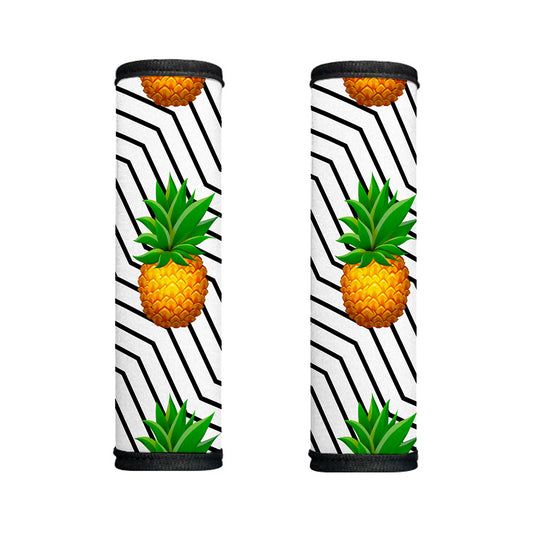 Black Geometric Pineapple Pattern Print Handle Covers