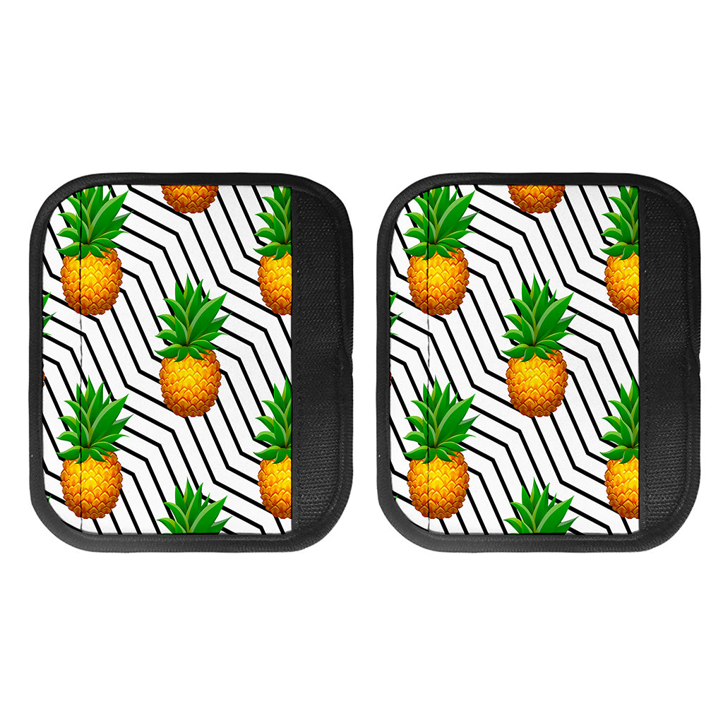 Black Geometric Pineapple Pattern Print Handle Covers