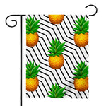 Black Geometric Pineapple Pattern Print House Flag
