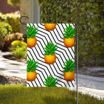 Black Geometric Pineapple Pattern Print House Flag